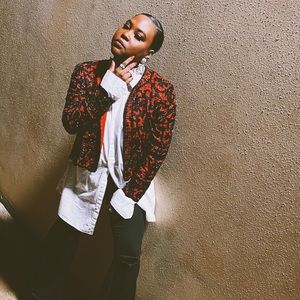 Red and Black hand beaded Jacket